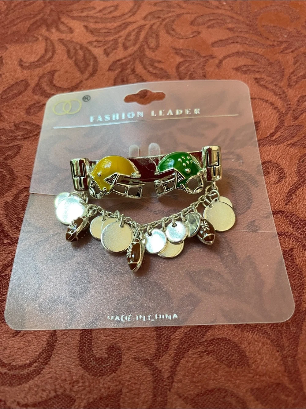 Green Bay Packers brooch pin Green and Gold